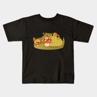 Frog fairy prince tea party Kids T-Shirt